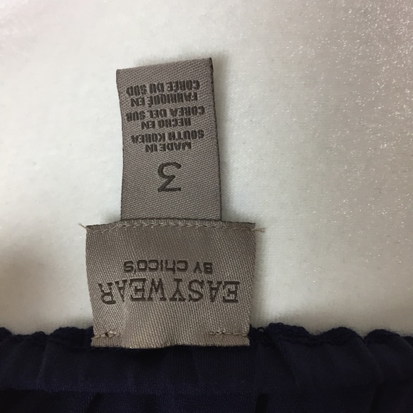 Women’s Easywear by Chico’s Top, Navy, size 3 - Picture 3 of 4